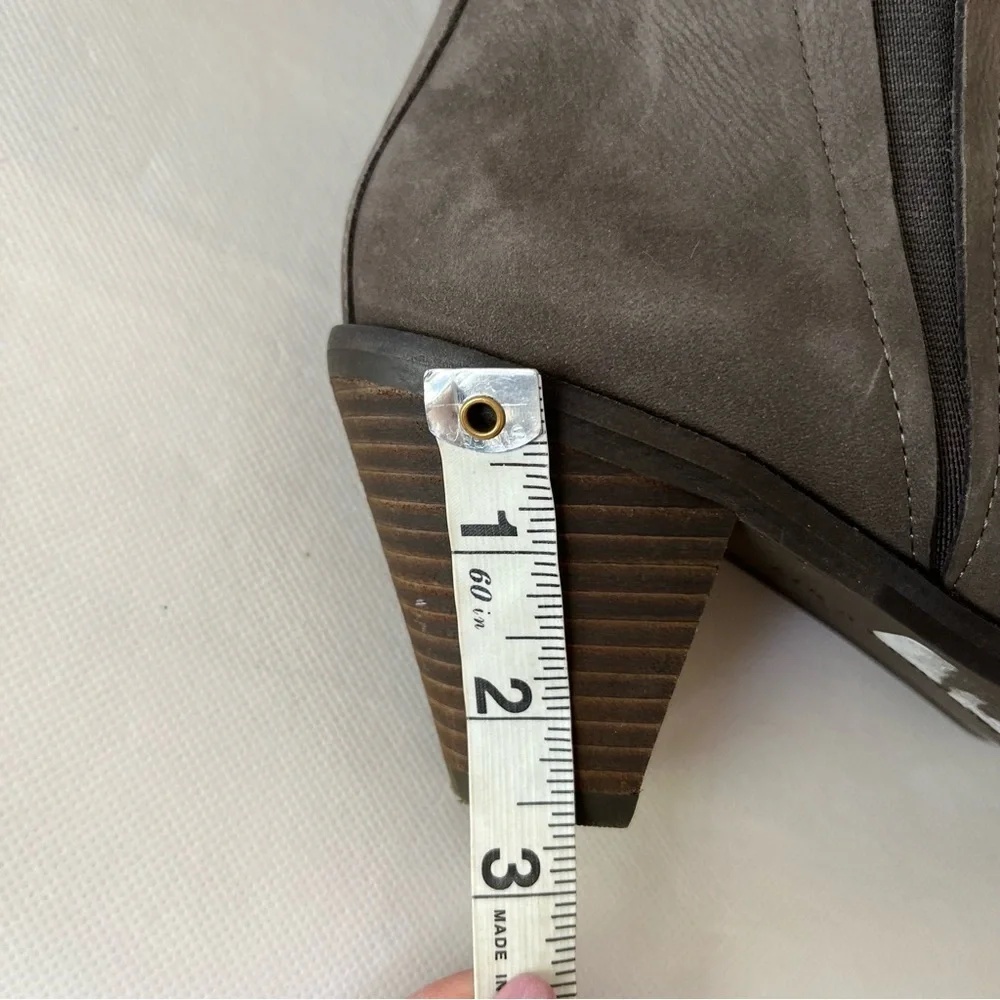 Lucky Brand Jana Gray Heeled Ankle Booties
